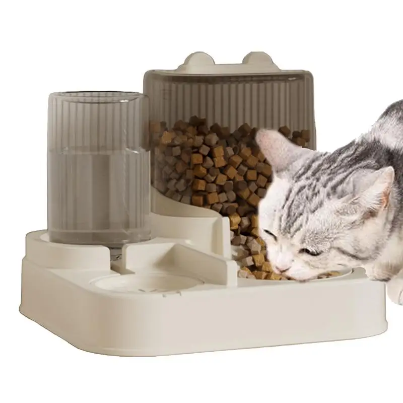 

Automatic Pet Feeder 2 In 1 Puppy Feeder With Food Bowl Large Capacity Cat Food Dispenser Multifunctional Pet Food Storage For