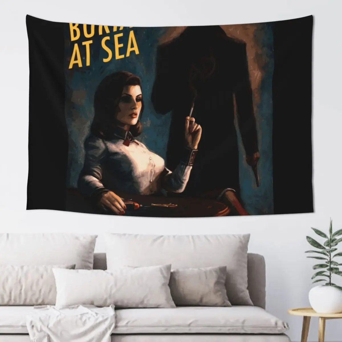 Bioshock Infinite: Burial At Sea - Vintage Comic-Book Artwork Tapestry Room Decor Room Decor For Girls Tapestry