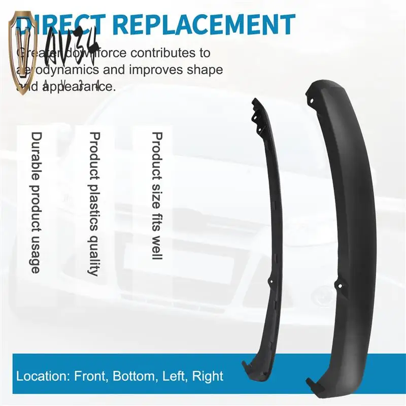 

AV34-2Pcs Front Bumper Lip Spoiler Air Chin Splitter Lower Valance Panel For Ford Focus 2012-2014 FO1095244C CP9Z17626B