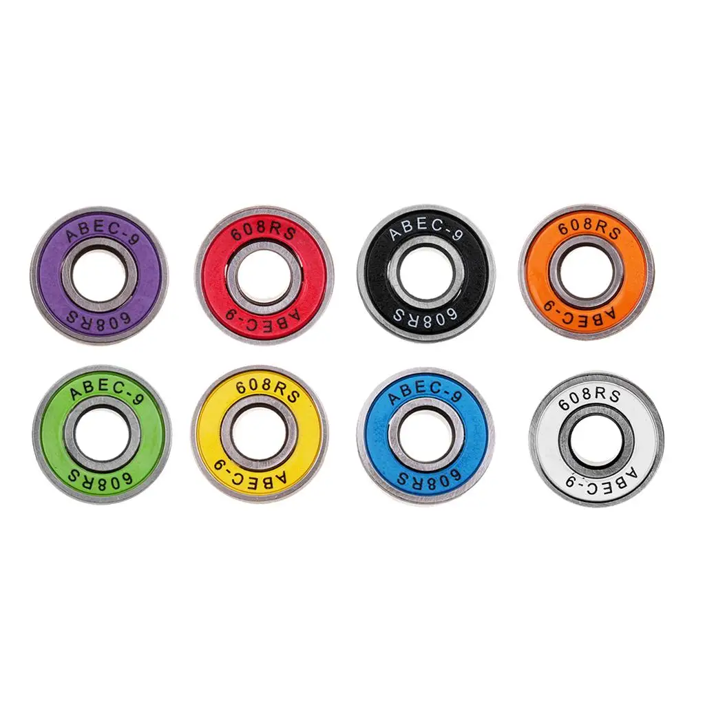 Abec 9 roulement de skateboard 8x22x7mm, lot de 8 pièces 608RS