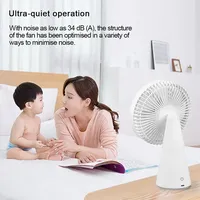 XIAOMI Mijia Portable Desk Fan USB Rechargeable Handheld Mini Electric Fans Cordless Air Cooling Small Fan 4 Gears Speed