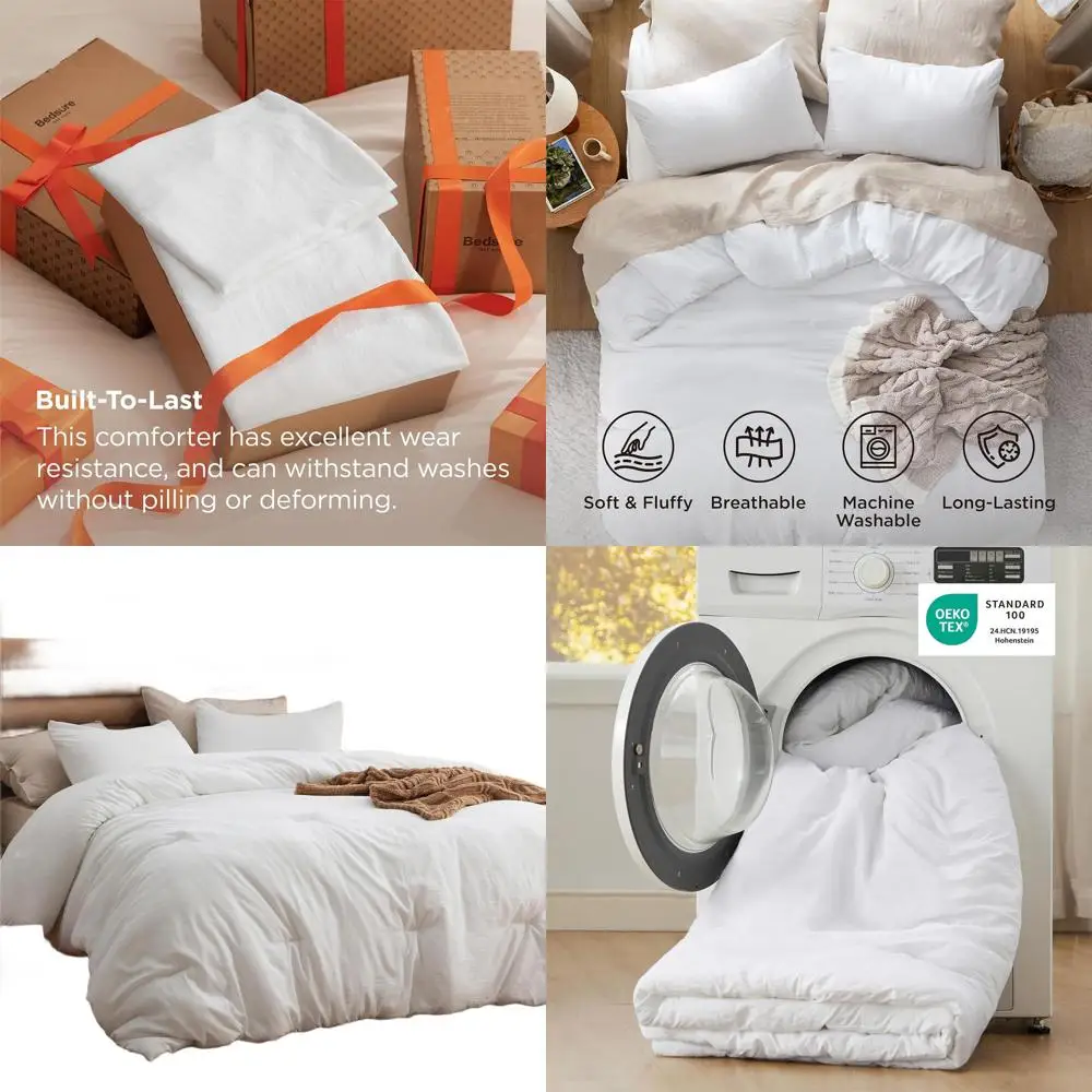 

All-Season White Prewashed Comforter Set with 1 Lightweight Quilt and 2 Pillowcases