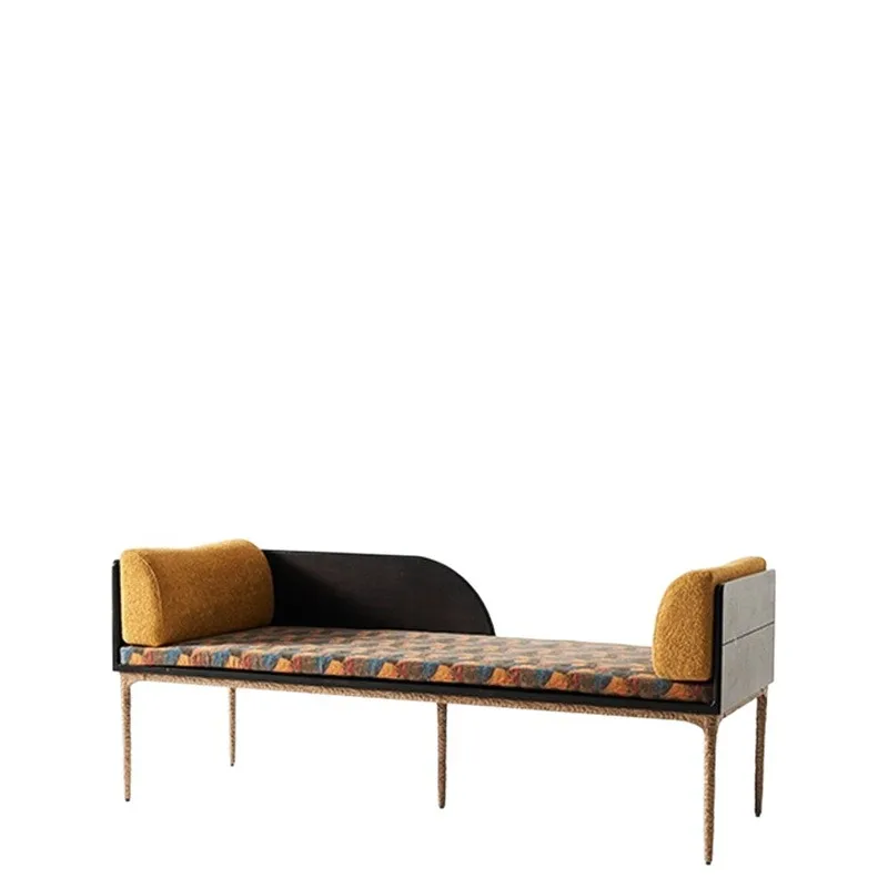 Italian chaise longue, medieval chaise longue, British retro sofa chaise longue