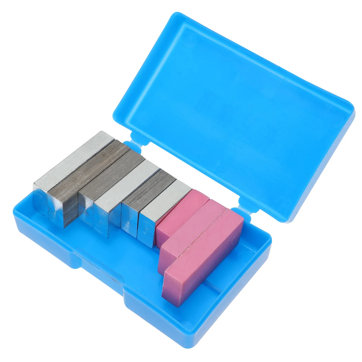 

9pcs Density Experiment Blocks Set Aluminum Iron Plastic Cuboid Group For Physics Lab Classroom Science Projects Storage Box
