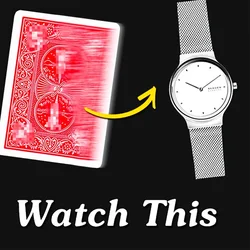 Watch This Magic Tricks Playing Card Change Card to Watch Close Up Street Illusion Gimmick Mentalism Puzzle Toy Magia Card