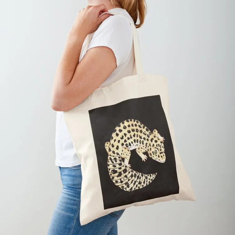 

Leopard Gecko Tote Bag Gift bag hand bags Beach bag eco folding