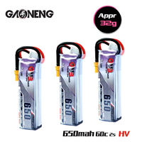 1-5PCS Gaoneng GNB 650mAh 60C/120C 2S HV Lipo battery With XT30 Plug For Emax Tinyhawk Kingkong LDARC TINY Whoop BetaFPV Drone