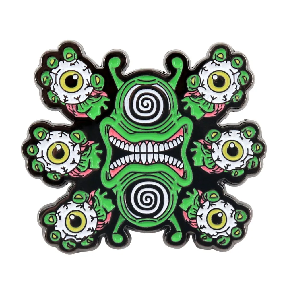 Funny Alien Eyeball Badge Music Album Inspiration Enamel Pin Creepy Gothic Jewelry Creative Decoration