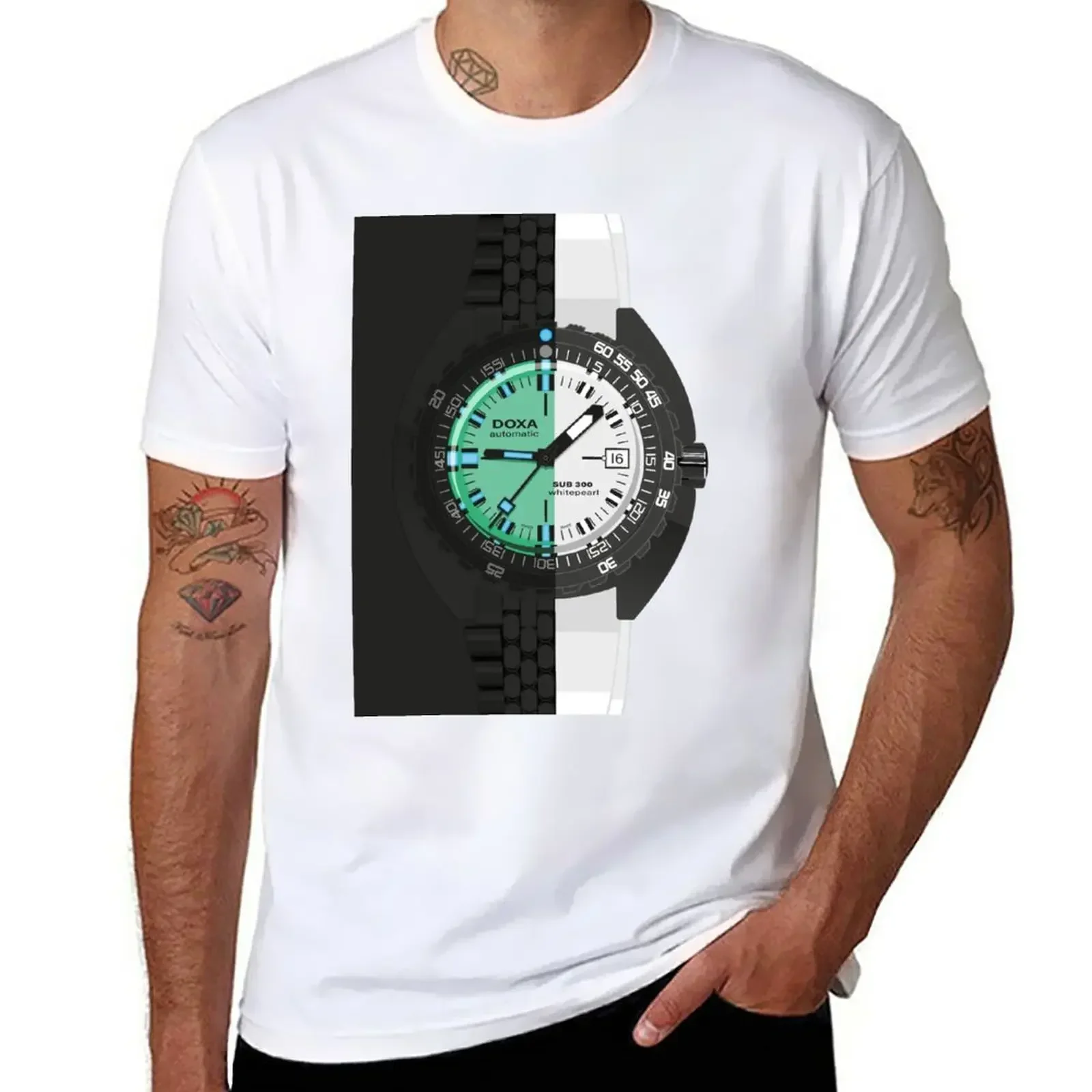 Doxa Watch White Pearl T-Shirt shirts graphic tees plus sizes mens graphic t-shirts hip hop 2024 heavyweight new arrival manga