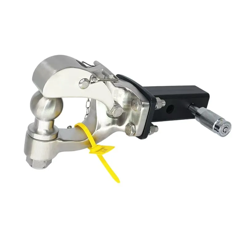 2 Inch Universal Trailer Hook Tiger Head Stainless Steel Off-road Modified Rogue   Square Mouth Bottom