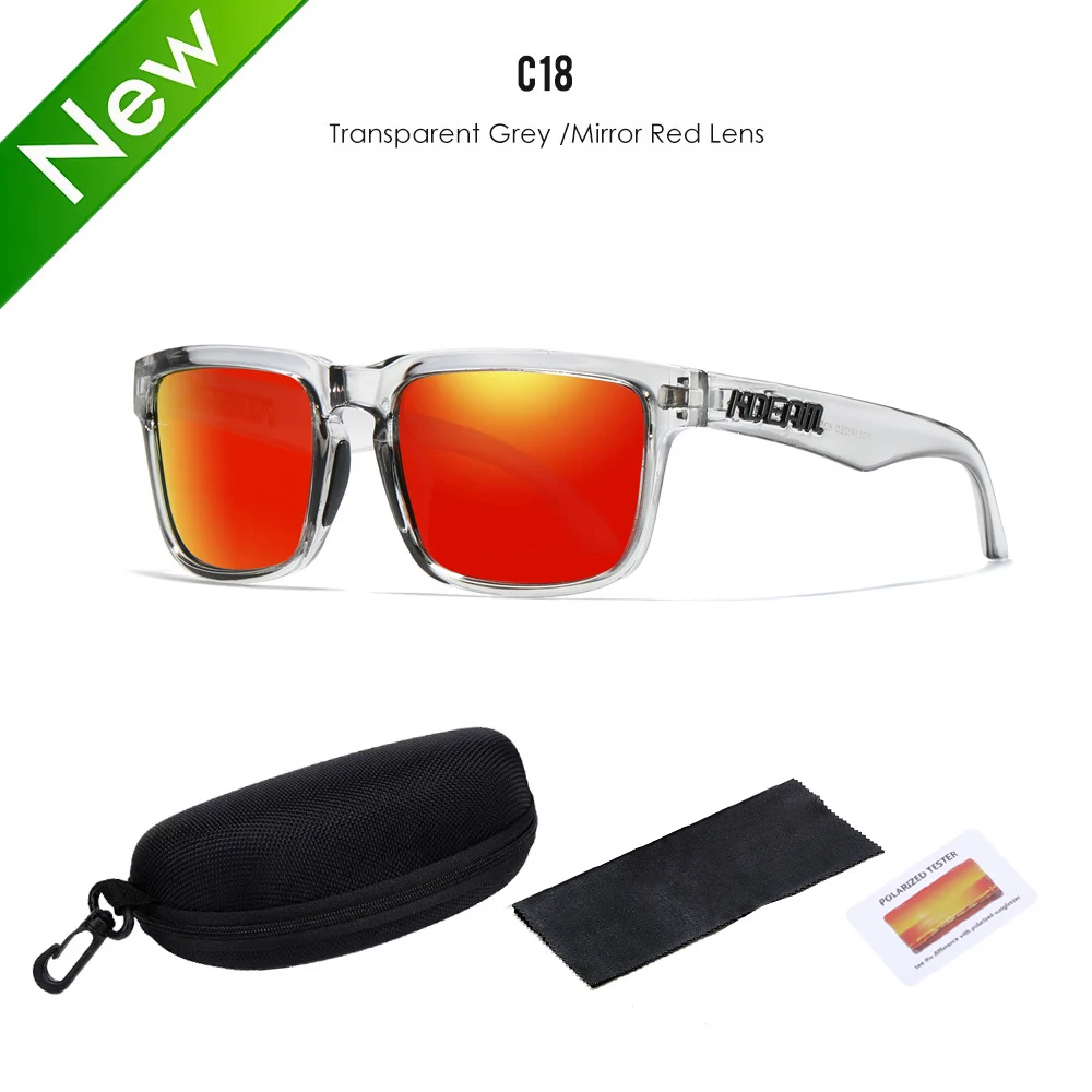 2025 Kdeam Polarisierte Sonnenbrille für Männer Frauen Mode Unisex Marke Trendy Outdoor Brillen Für Paar Spiegel rote Linse 6