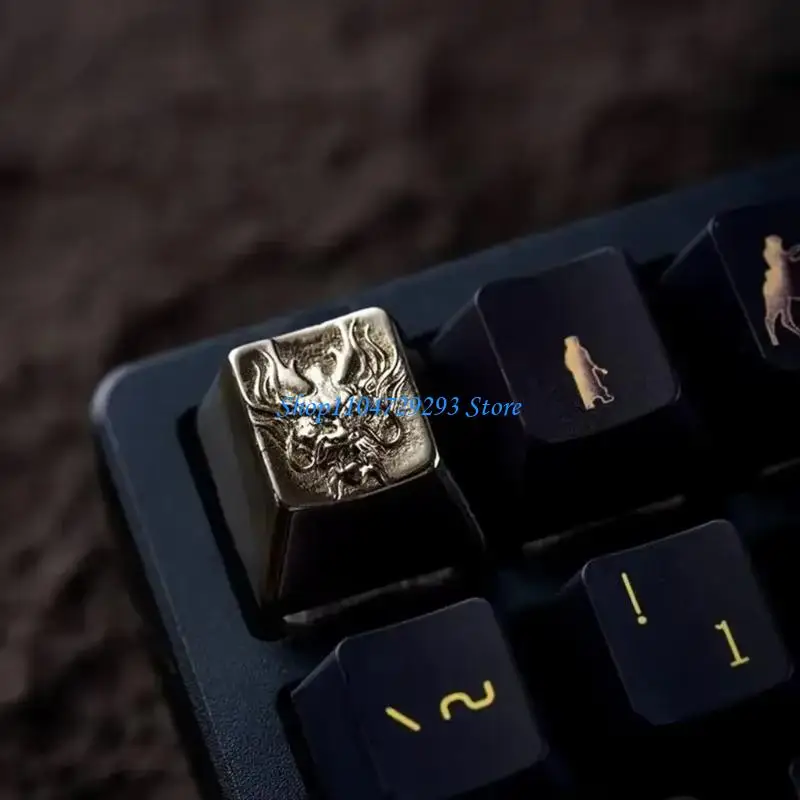 

Y2GD Copper Dragon Keycap for Mechanical Keyboards Providing Distinctive Look