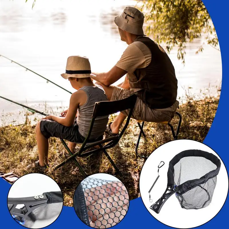 

Погружная сетка для рыбалки, пруда, рыболовная сеть нахлыстом для пресной воды, морской воды, легкое рыбацкое оборудование для форели, окуня, сома, лосося