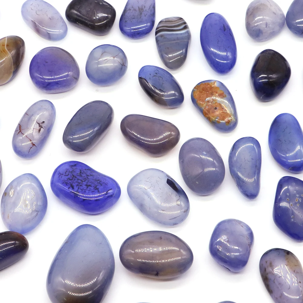 

Natural Blue Agate Tumbled Stones Bulk Ore Gravel Specimen Healing Crystals Energy Minerals Tank Aquarium Home Decor Gem Decor