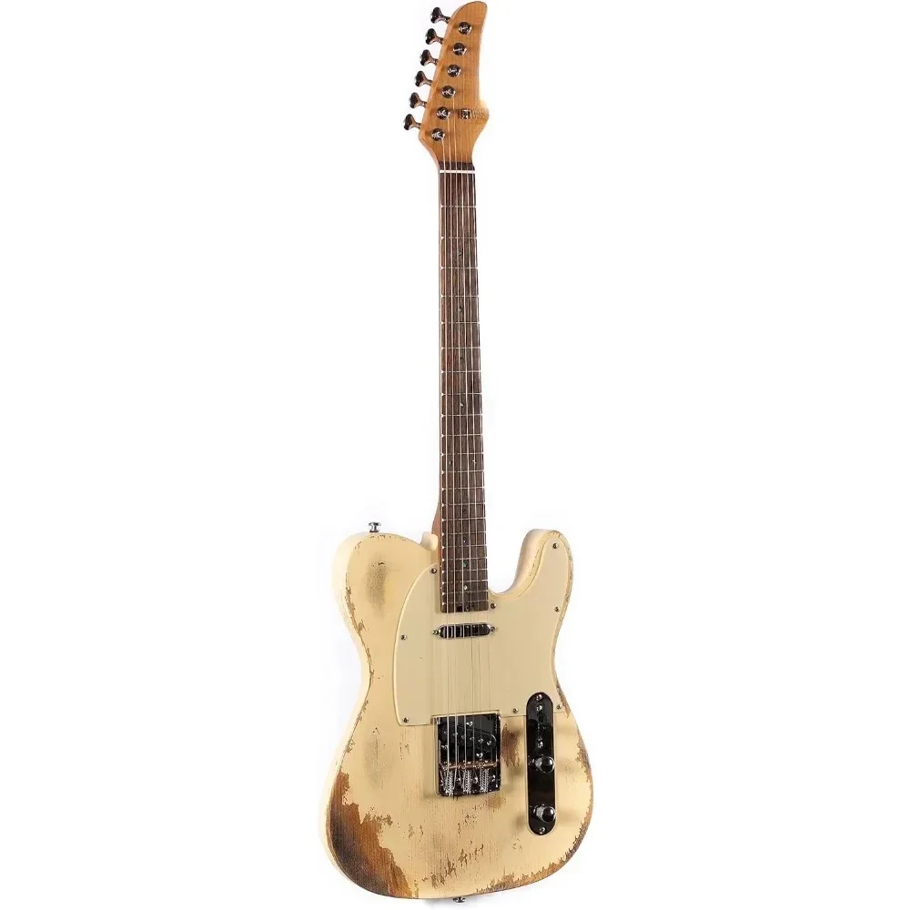 Bone Nut Telecaster Electric Guitar Set ELM Body and Maple Neck 6-String Relic Guitar High Quality Guitars Acoustic Professional