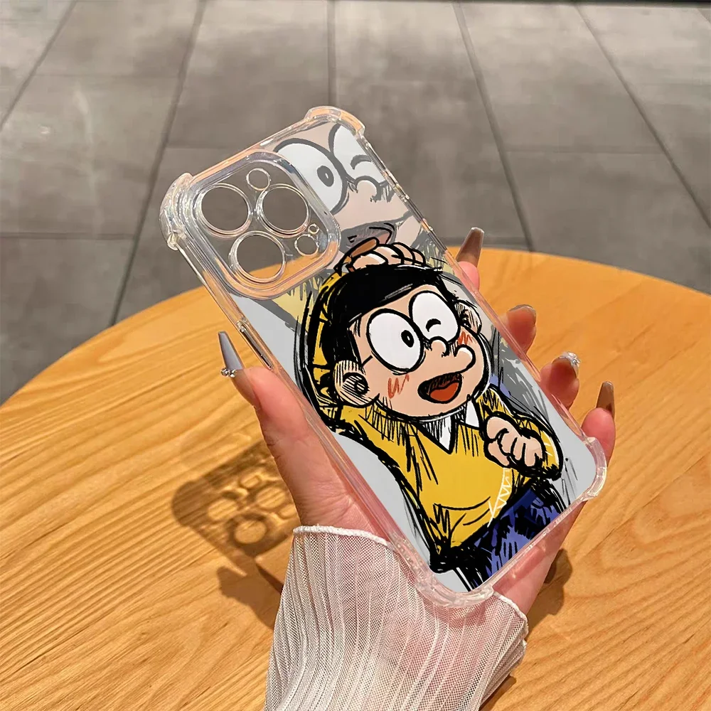 Nobis لينة سيليكون الحالات الهاتف آيفون 16 15 14 13 12 11 X XR XS 6 7 8 Plus Pro Max iPhone13 Mini ProMax Fundas N-nobitas