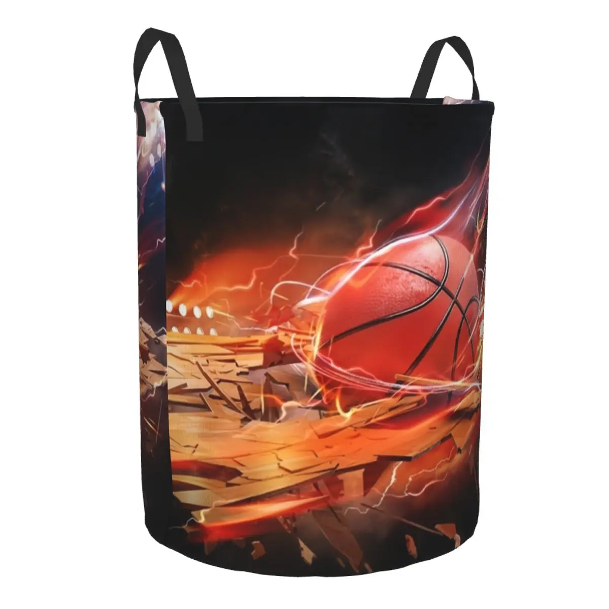 Custom Basketball Is My Favorite Season Laundry Basket Foldable Large Capacity Clothes Storage Bin Baby Hamper