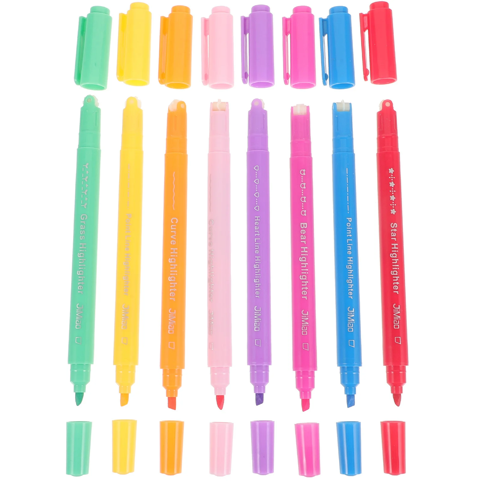 

8Pcs Flower Edge Contour Marker Pens Set Multi-Color Curve Highlighters for Note Taking Journaling Coloring Books Scrapbooking