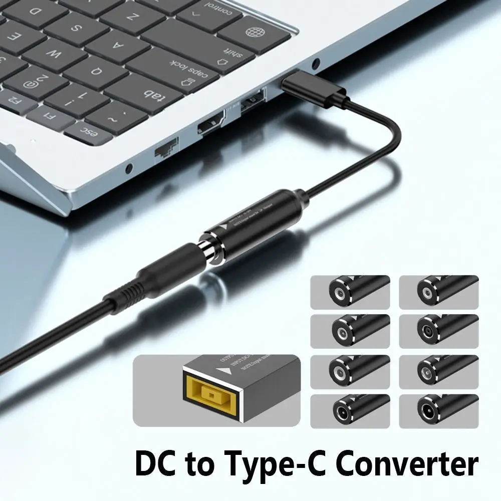 Connecteur professionnel pour chargeur d'ordinateur portable, adaptateur d'alimentation, convertisseur DC vers Type C PD 65W pour Xiaomi/Samsung/Lenovo