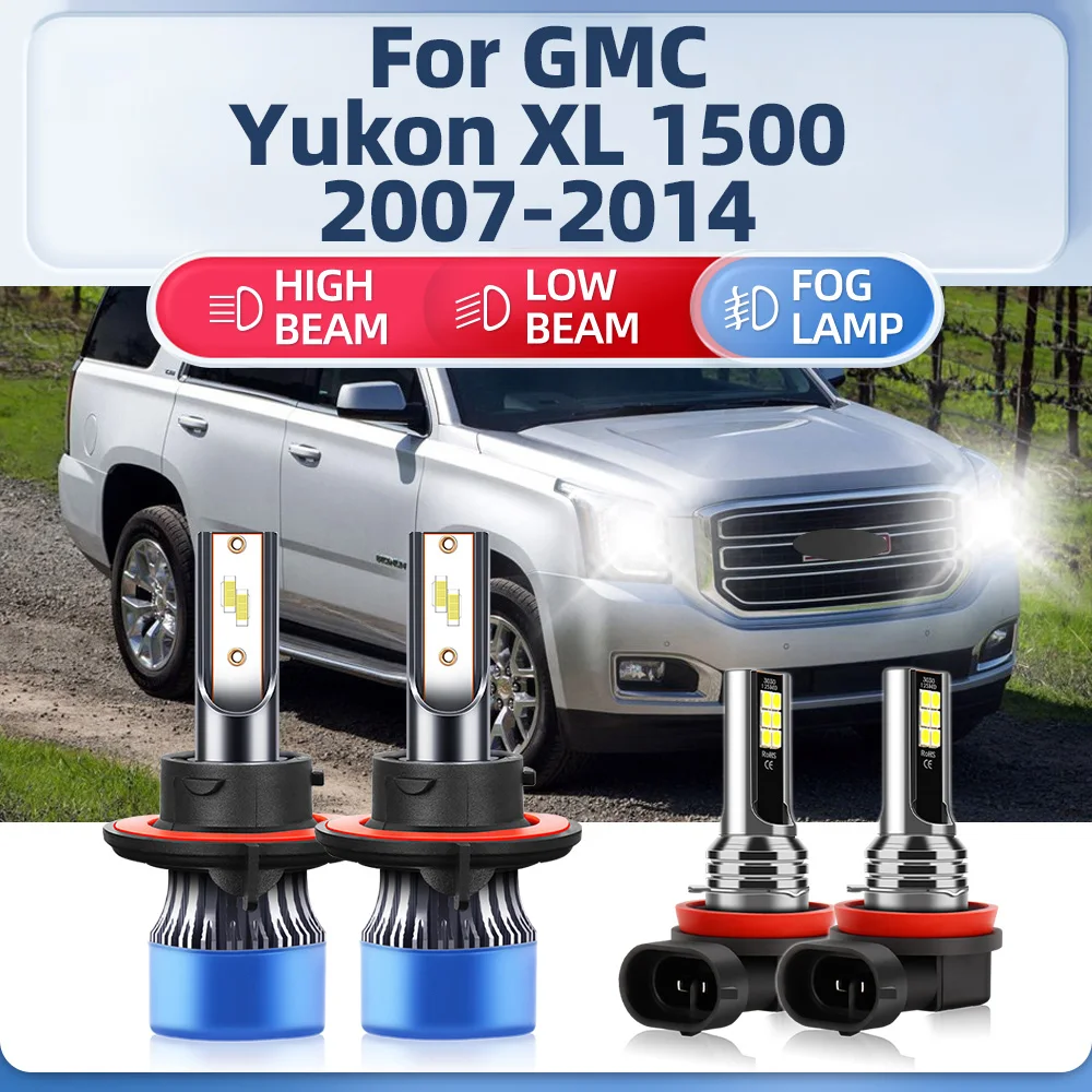 40000LM Canbus LED Headlight 240W High Power Auto Lamps 12V Car Fog Lights For GMC Yukon XL 1500 2007-2010 2011 2012 2013 2014