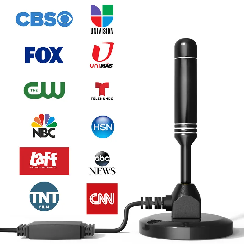 

2025 New DTMB TV Antenna ATSC DVB-T Aluminum Rod Suction Cup HDTV Signal Source Indoor Rooftop Use Stable Reception
