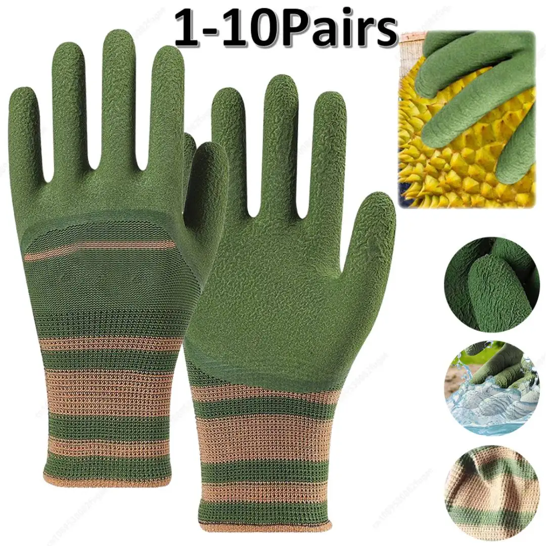 Luvas de jardinagem universais à prova de espinhos, luva de poda de rosas, luva de proteção respirável, à prova d'água, trabalho, jardim