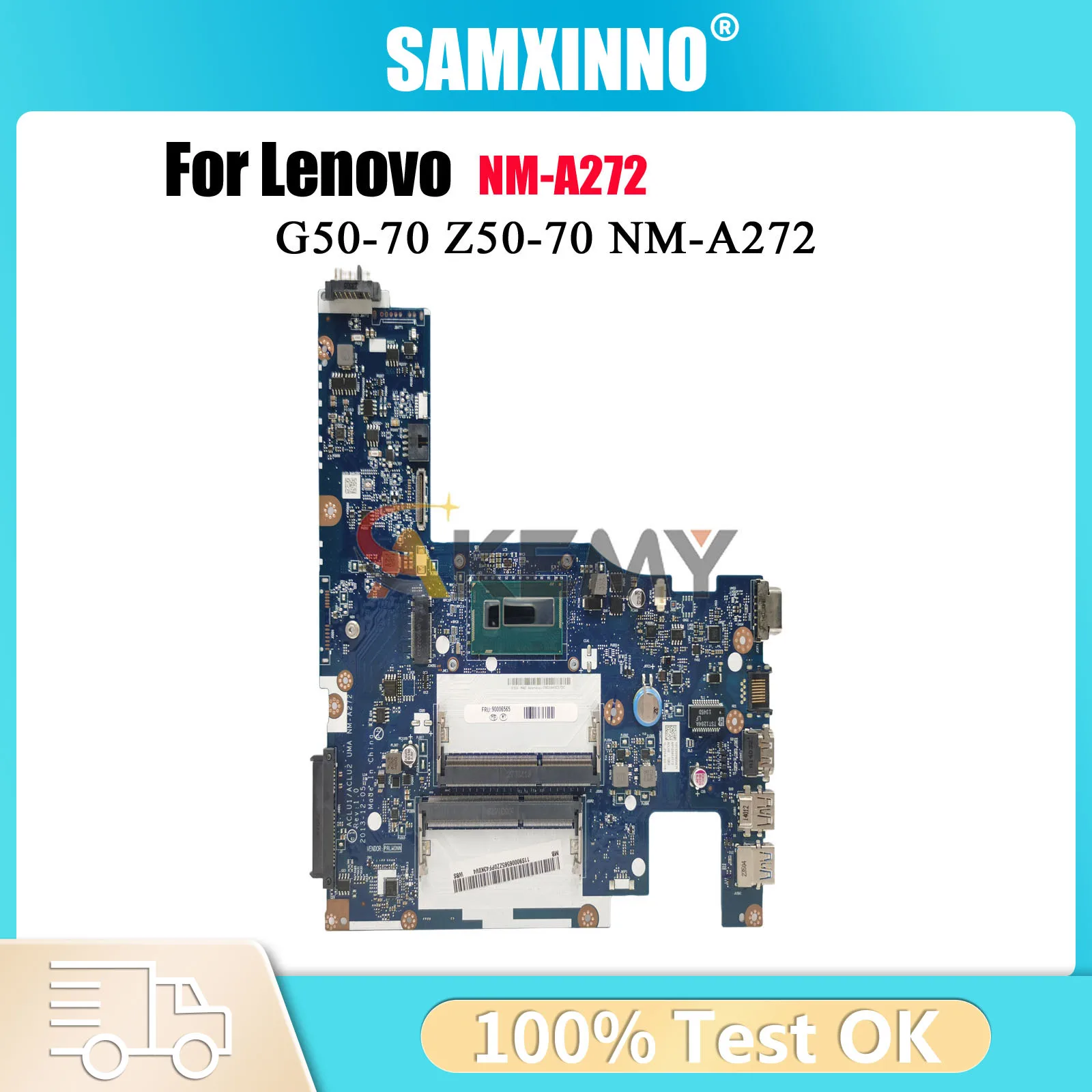 

Материнская плата для ноутбука Lenovo G50-70 G50-80 NM-A272 с процессором i3 i5 i7 DDR3, 100% полностью протестирована