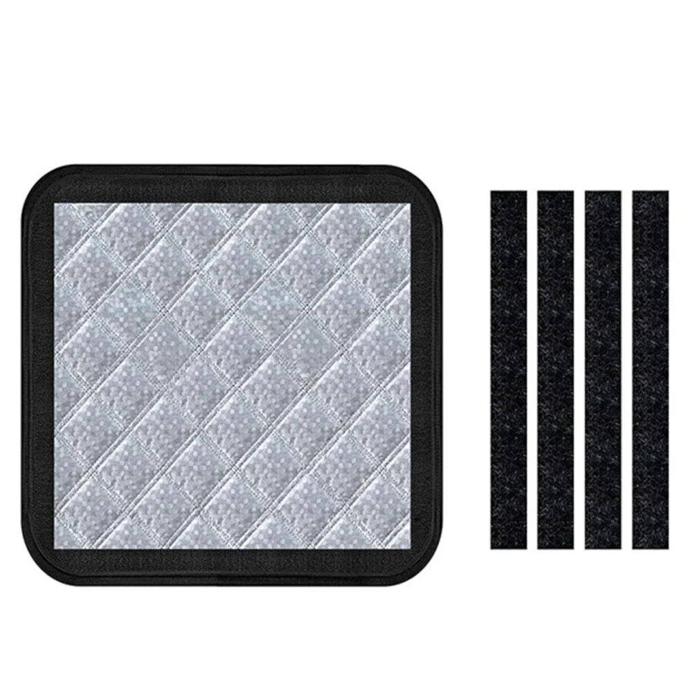 

16 by 25 Inch RV Door Window Shade Black Oxford Cloth Foldable Sun Shade with Privacy Cover for Travel Trailer