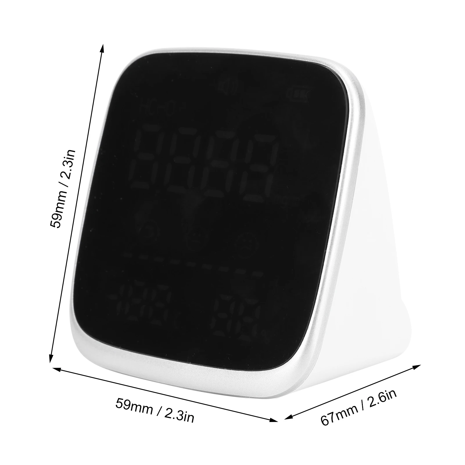 室内空気質検知器 3 in 1 高精度センサー デジタル ポータブル HCHO 湿度 温度計 新築住宅/賃貸住宅用
