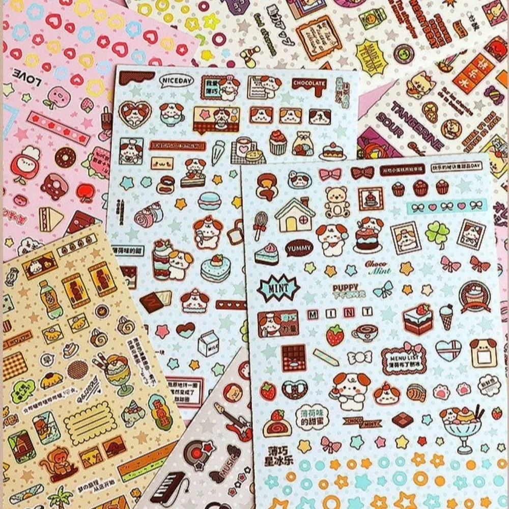 Scrapbook Style Landscaping Stickers Daily Activity PET Die Cut Miniature Scene Stickers Large Size Stickers Book For DIY Crafts