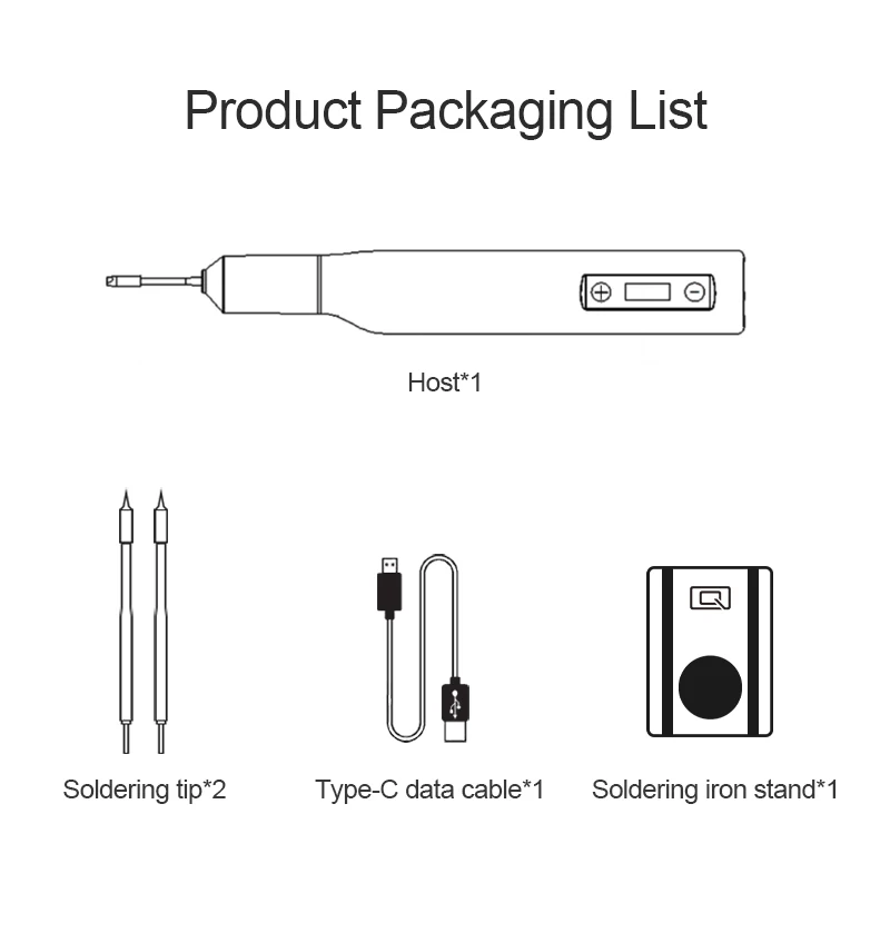 QUICK TS1 Smart Portable Soldering Iron Integrated Precision Welding Tip LCD Display, Stable Temperature, Repair Tools