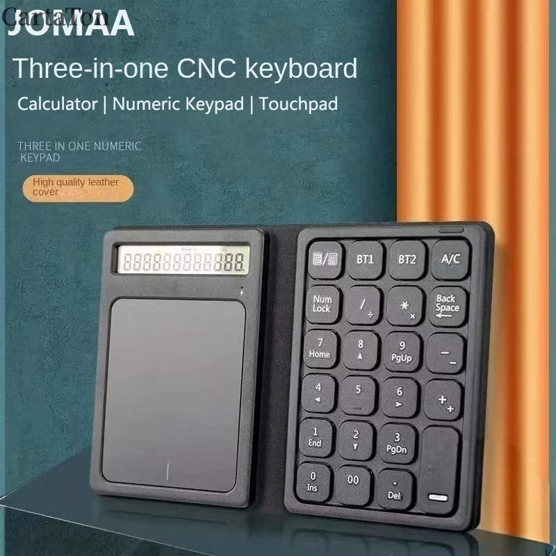 3 In1 Calculator Numeric Keypad Touchpad Leather Portable Numeric Keyboard Wireless Accounting  Mini Multifunctional Calculator