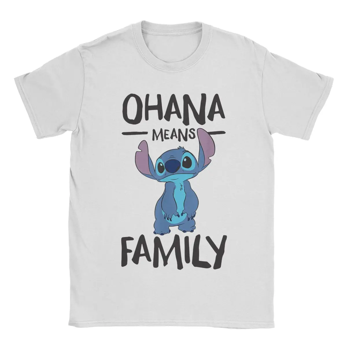 Men Women Ohana Means Family Stitch T Shirts Cartoon Cute Cotton Clothes Novelty Short Sleeve Crewneck Tee Shirt 6XL T-Shirts