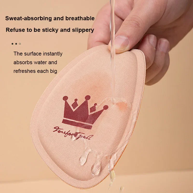 2/4pcs Women's High Heel Forefoot Pads Pain Relief Insert Non-slip Cushion Shoe Breathable Sweat Absorbing Foot Pads for Shoes