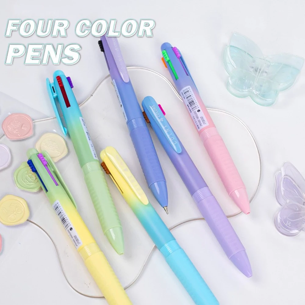 3Pcs/set 4 Colors Gradient Gel pens Ballpoint Pens Multi-color Gel Pen Student Writing Tools Stationery School Office Supplies
