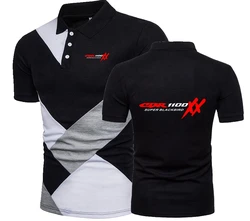 CBR 1100 SUPER BLACKBIRD XX F1 Motorcycles Splicing Polo Shirt Hondaes Men T-Shirt CBR 1100XX Car Motorcycle Polo Tee TShirts 57