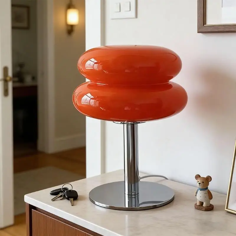 

USB Powered Adjustable Brightness Glass Mushroom Night Light Nordic Style Desk Lamps for Living Room Bedroom Decor