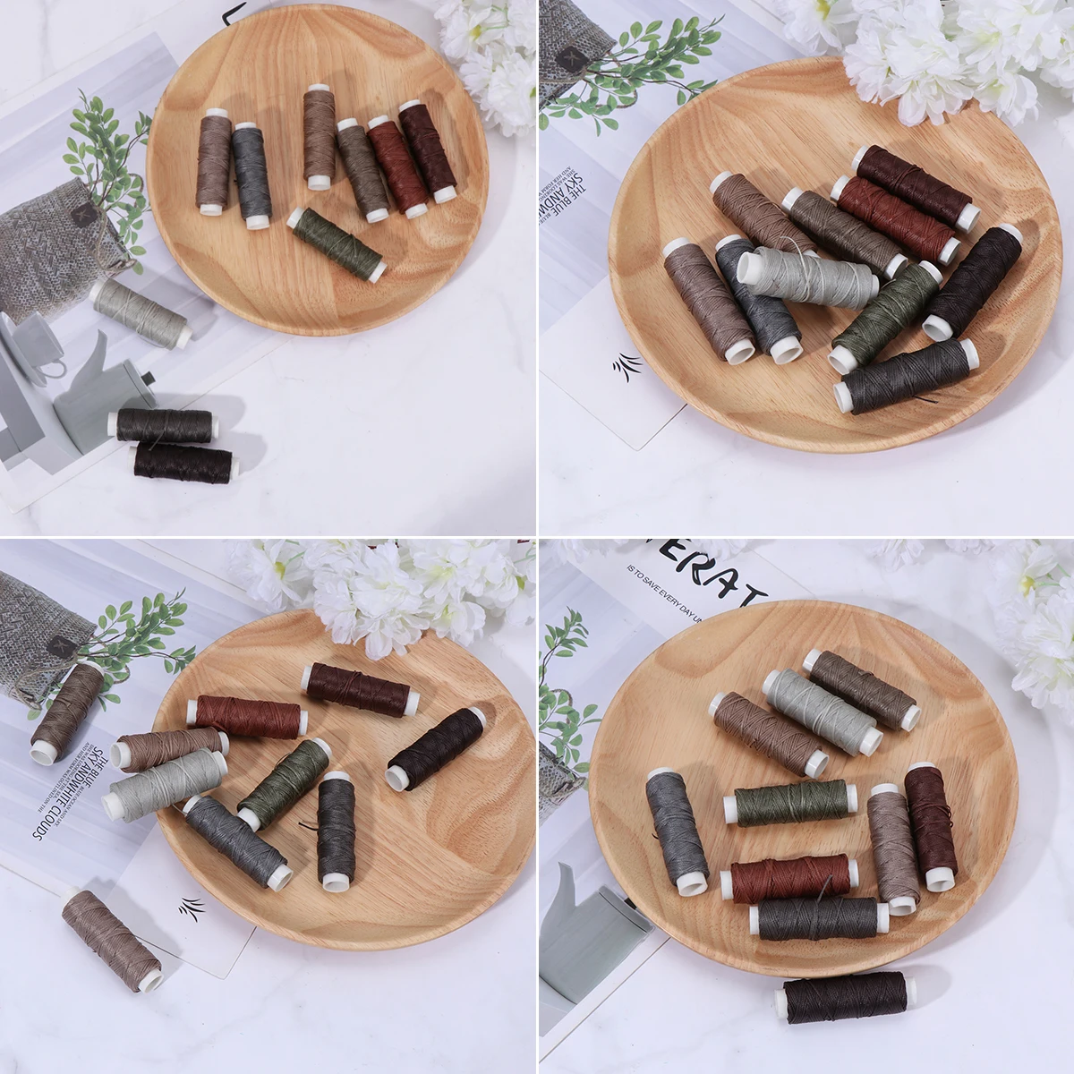 

Braided Wire Material Bag Waxed Line Flat Stitching Cord Sewing Thread Bracelet