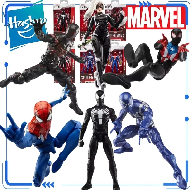 genuine-hasbro-marvel-legends-gamerverse-spider-man-2-peter-parker-miles-morales-felicia-hardy-black-cat-action-figure-toy
