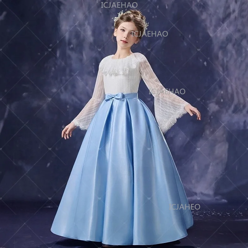 Girls Formal Dress For Catwalk Piano Performance Violin Cello Recital Host & Birthday Party Gown Children Costune Party Dresses)