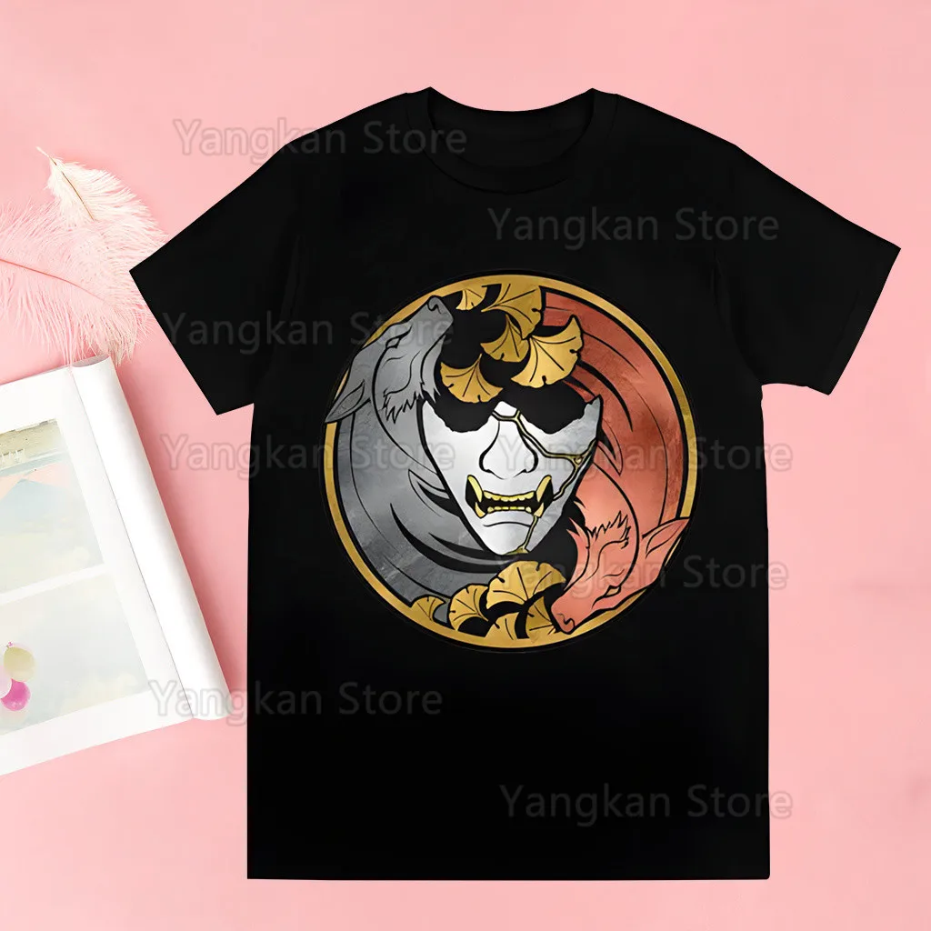 T-shirt casual Ghost of Yotei T-shirt leggermente elasticizzata con stampa a maniche corte e girocollo da donna