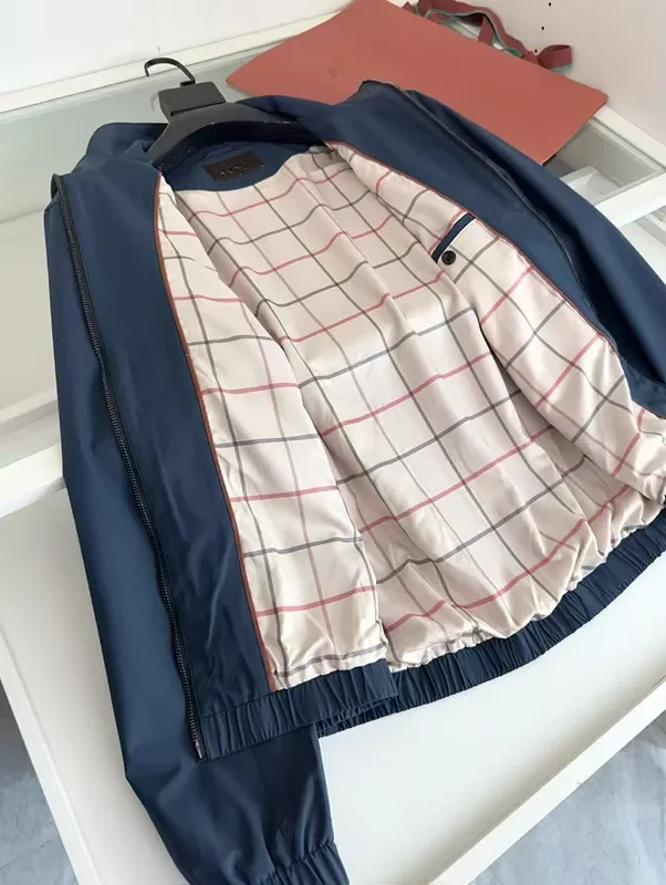 سترة كاجوال LP Italian 25aw ذات ياقة واقفة رفيعة