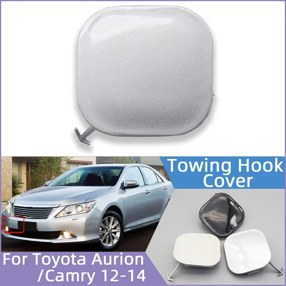 

Auto Front Bumper Towing Hook Eye Cover Cap For Toyota Camry Aurion 2012 2013 2014 Tow Hook Hauling Trailer Lid Garnish Trim