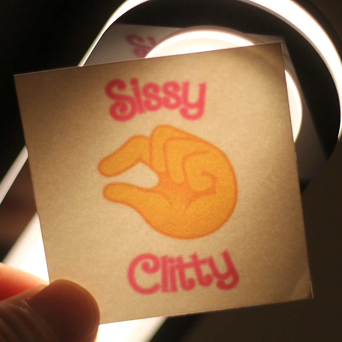

sissy glitty waterproof sticker, adult Temporary Tattoo.