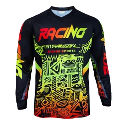 Motorcycle Mountain Bike Downhill Jersey Polera Racing Jersey Offroad MX Bicycle Locomotive Shirt Cross Country Motocross Bike