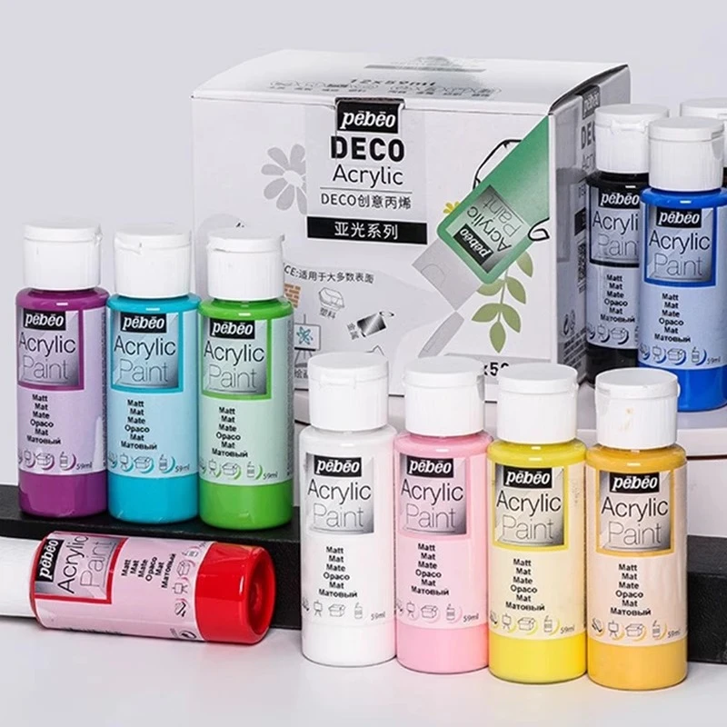 12-color matte Propylene paint set/DIY stones hand-painted candles glass ceramic painting graffiti coloring acrylic paint set