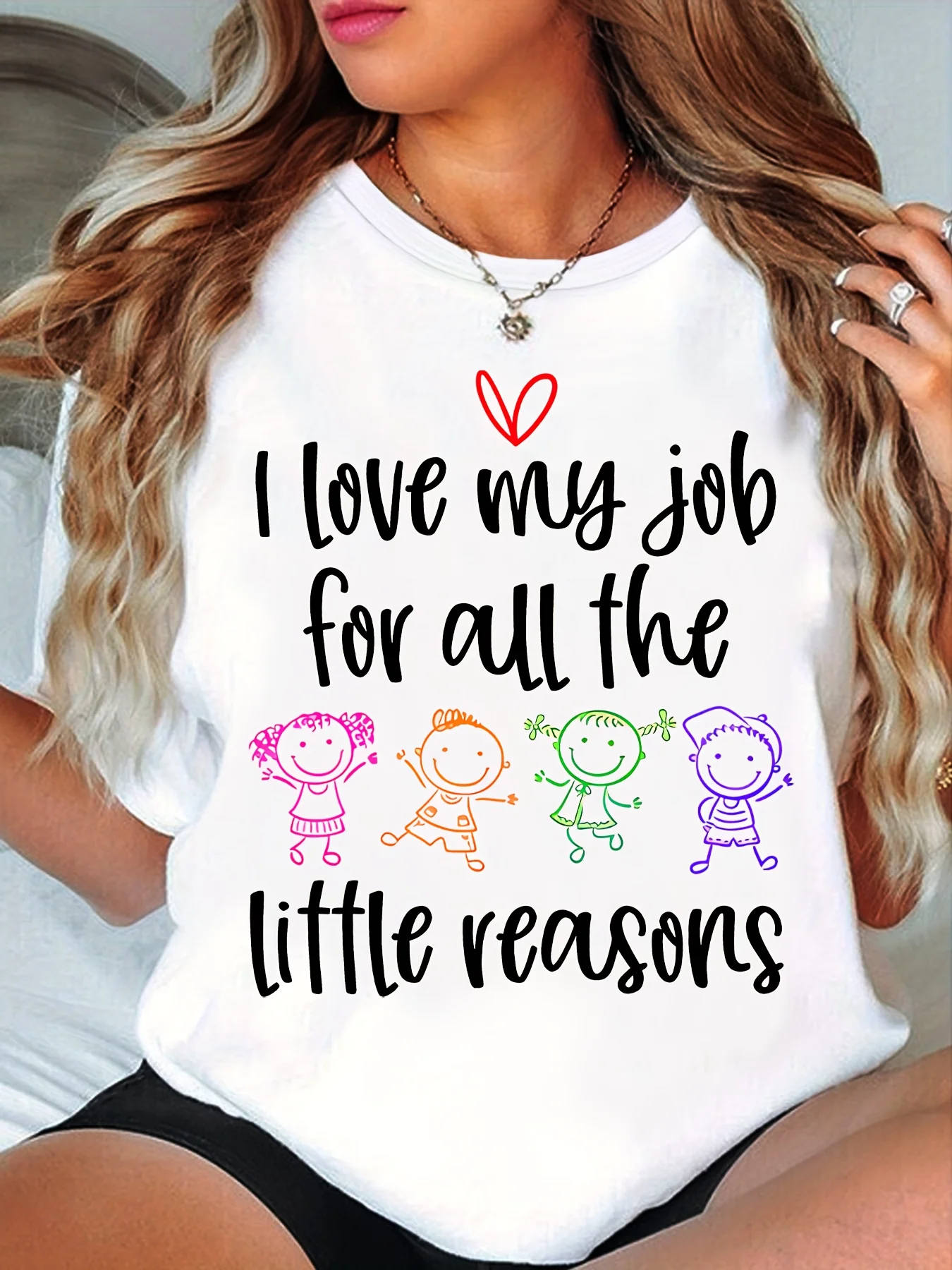 Teacher Printed T-Shirts, Counselor T-Shirts, Gifts for Teachers, I Love My Job T-Shirts