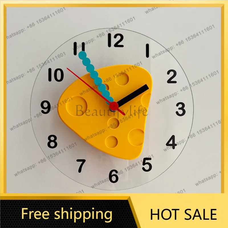 XX.Korean Creative Wall Watch Modern Interior Aesthetic Design Silent Minimalist Clock Wall Cartoon Cute Horloge Home Decoration