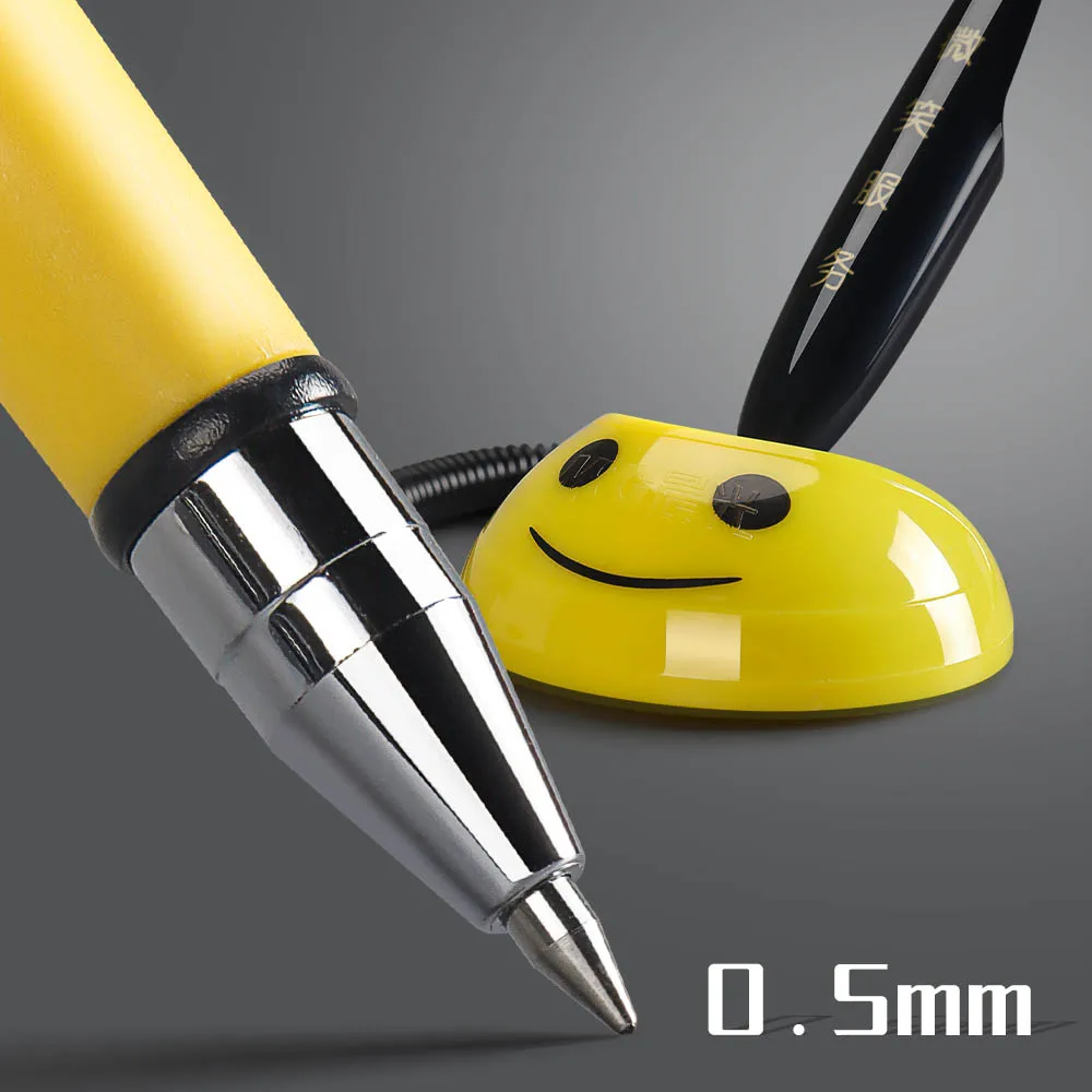 قلم جل مكتبي M&G مقاس 0.5 مم أسود، قاعدة غراء، قابل لإعادة الملء، مناسب لعدادات البنوك ومكاتب المكاتب المكتبية للتوقيع