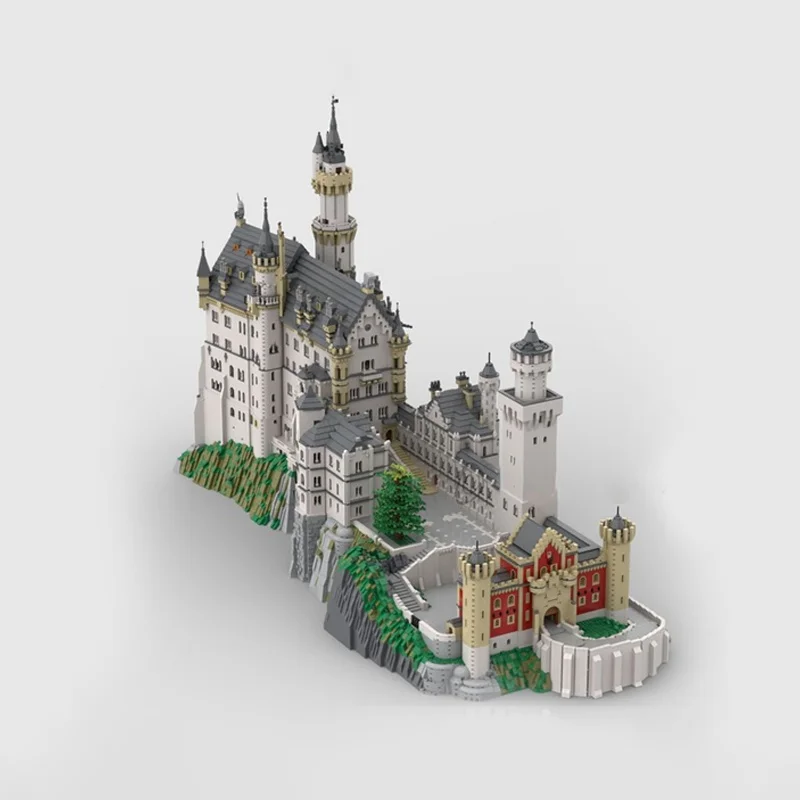 57493 قطعة MOC Neuschwanstein القلعة وحدات نموذج اللبنات لعبة تجميع هدايا عيد الميلاد لتقوم بها بنفسك التعليم الطوب عيد ميلاد #4